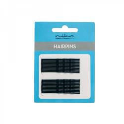 Crimped hair pins 6 cm - black