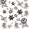 Flower nail stickers with zircons
