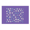 Nail stickers blue and white flowers
