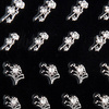 Nail stickers silver flowers leaves