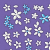 Nail stickers small blue and white flowers
