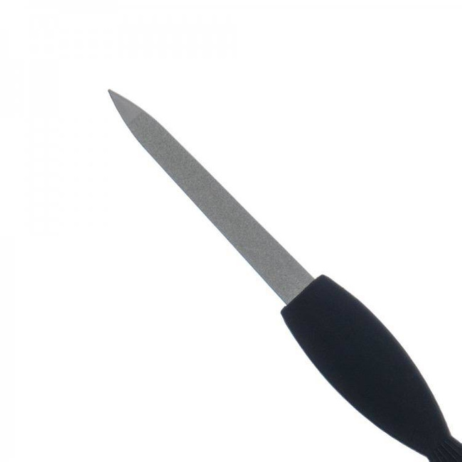 Double-Sided Sapphire Nail File with Trimmer and Soft Touch Handle - 8cm