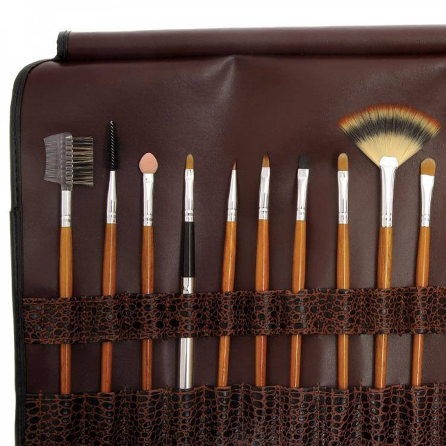 Makeup Brushes with Natural Bristles -15 pcs Set