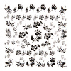 Adhesive Nail Art Decals - Zircon Black Roses