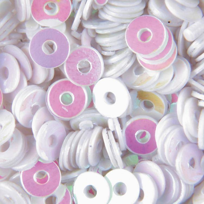 Hologram Sequins for Nail Design - White