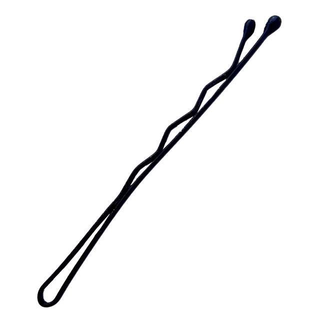 Crimp pins with balls black La Rosa 6 cm