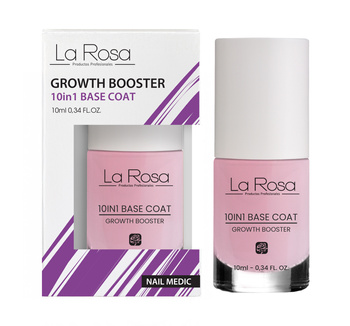 La Rosa Nail 10in1 Base Coat, GROWTH BOOSTER, 10 ml