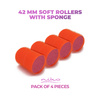 Sleeping hair rollers with Velcro with a sponge - 42 mm