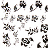 Adhesive Nail Art Decals - Zircon Black Roses