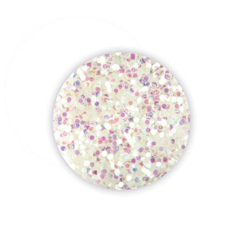 Honeycomb Hologram Glitter for Nails - White