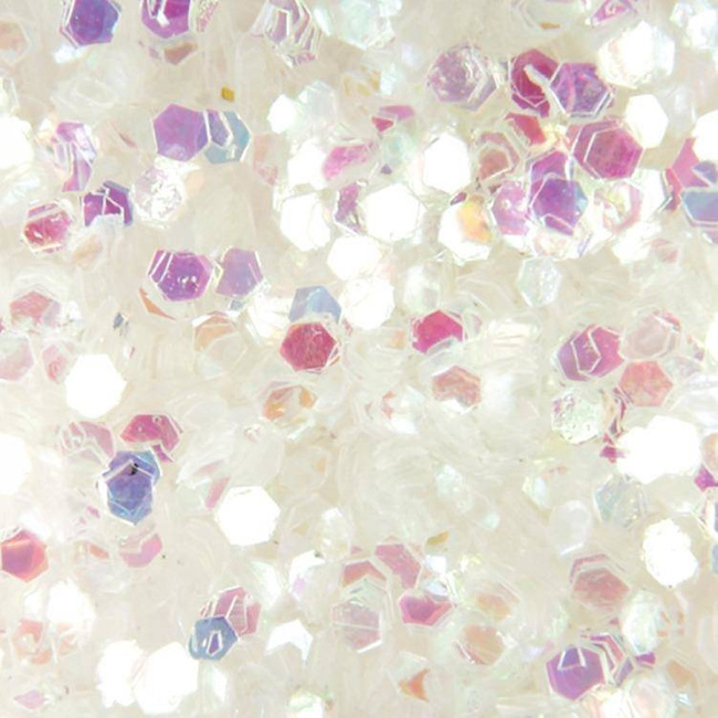 Honeycomb Hologram Glitter for Nails - White
