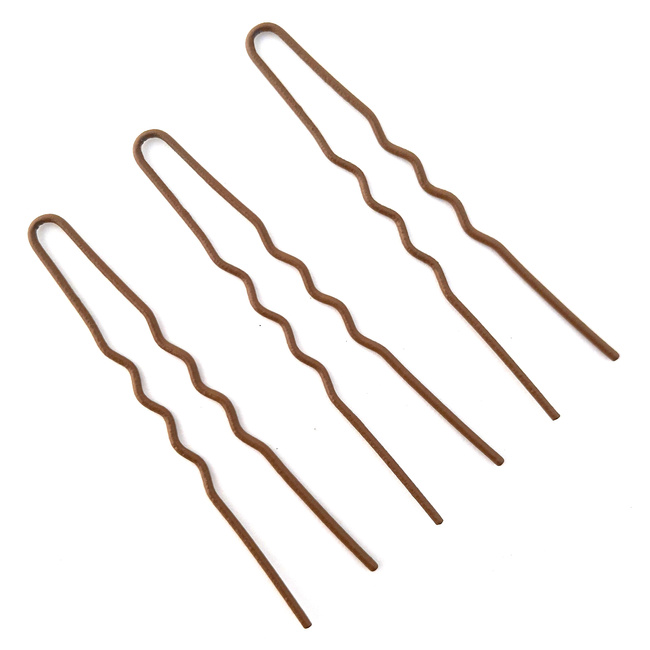 La Rosa matte gold crimson hairpiece 6.5 cm