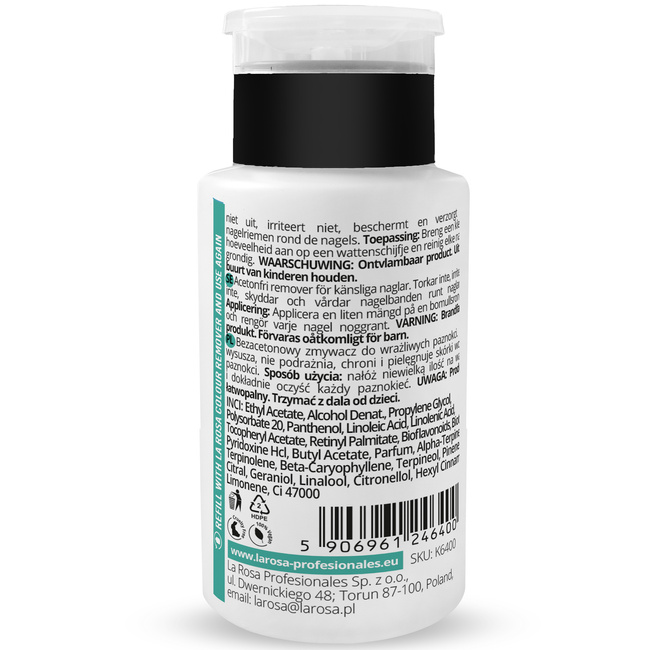 LaRosa Acetone-Free Nail Polish Remover 190 ml