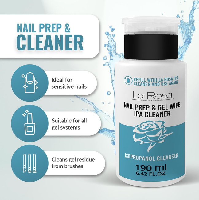 IPA Cosmetic Manicure Cleaner – Pump Bottle and Refill 1190 ml