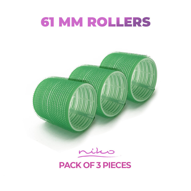 Large rollers for hair with Velcro - diameter 61 mm