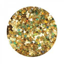 Honeycomb Hologram Glitter for Nails - Gold