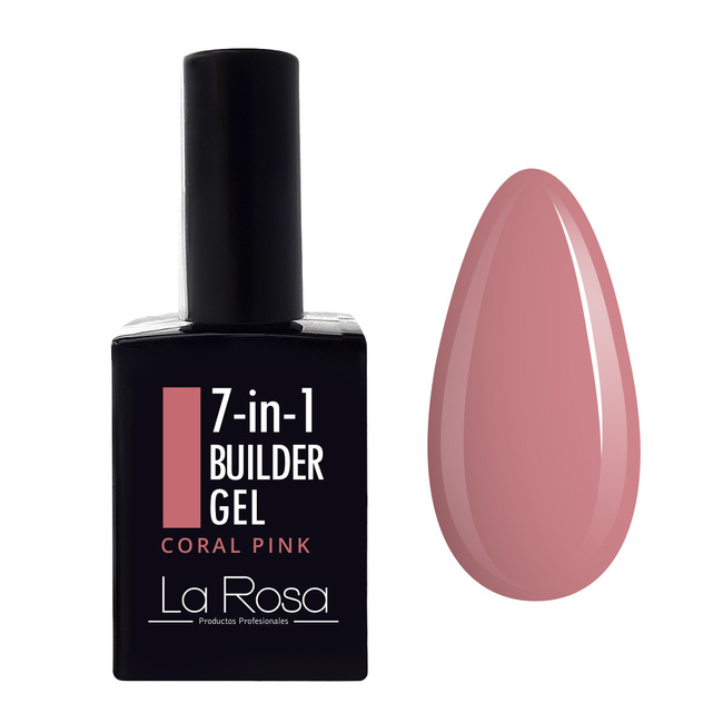 LaRosa 7-in-1 BUILDER GEL in a Bottle - CORAL PINK