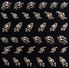 Gold nail stickers with zircons