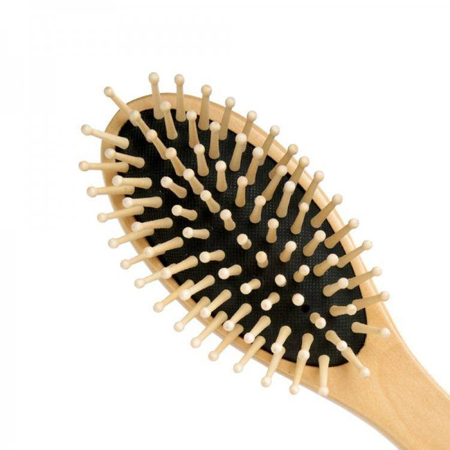 Wooden hair brush - wooden bristle
