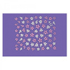 Adhesive Nail Art Decals - Pink & White Flowers with Leafs