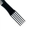 Hair comb with plastic fork - black