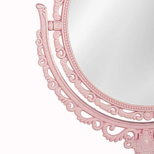Vintage Table Mirror - Pink
