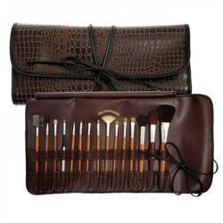 Makeup Brushes with Natural Bristles -15 pcs Set