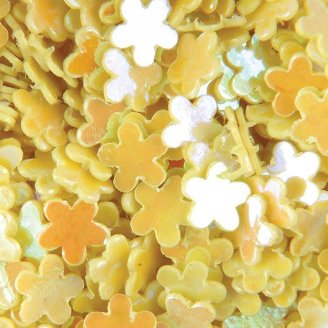 Hologram Flowers for Nail Design - Yellow