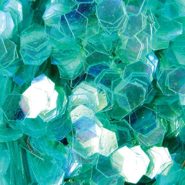 Honeycomb Hologram Glitter for Nails - Turquoise