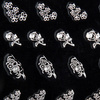 Nail stickers silver flowers with zircons