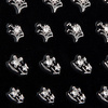Nail stickers silver flowers leaves