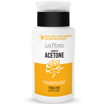 LaRosa COSMETIC ACETONE 190ml with Pump– Extra Strong Nail Polish & UV Gel Remover
