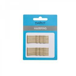 Crimped hair pins 6 cm - gold