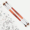 La Rosa Professional Wooden Double Eye Shadow Brush