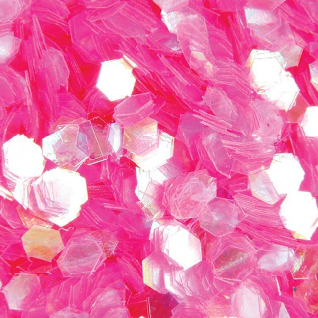 Honeycomb Hologram Glitter for Nails - Pink