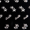 Nail stickers silver flowers