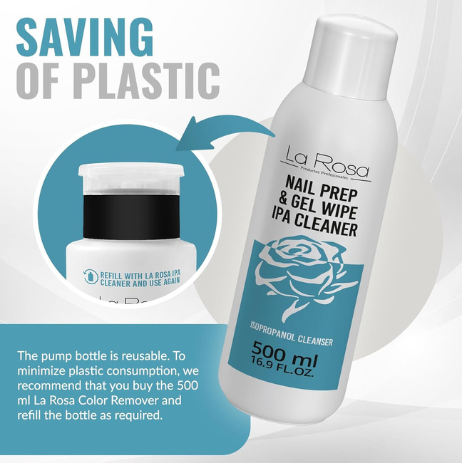 IPA Cosmetic Manicure Cleaner – Pump Bottle and Refill 1190 ml