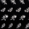 Nail stickers silver flowers with zircons