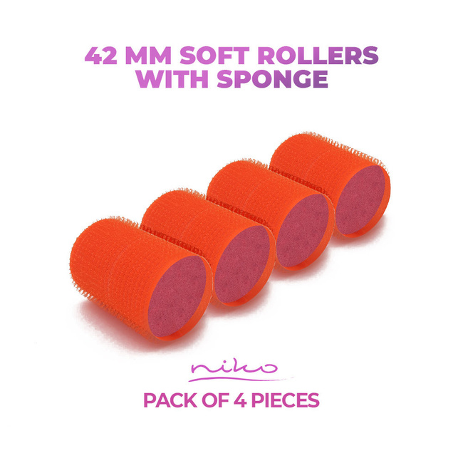 Sleeping hair rollers with Velcro with a sponge - 42 mm