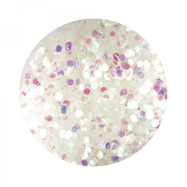 Honeycomb Hologram Glitter for Nails - White