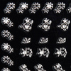 Silver nail stickers with cubic zirconia