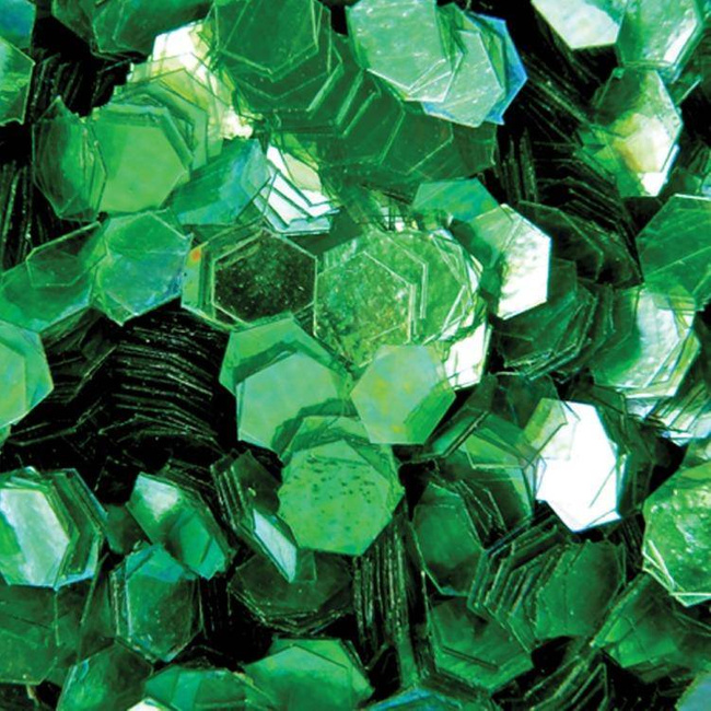 Honeycomb Hologram Glitter for Nails - Green