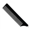 Hair comb with metal spike - black