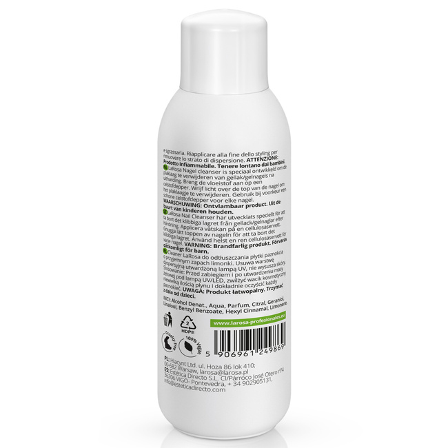 LaRosa CLEANER Nail Cleanser for gel nails 500 ml, pleasant lemon aroma
