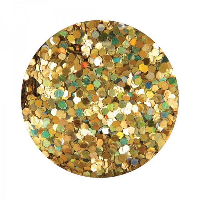 Honeycomb Hologram Glitter for Nails - Gold