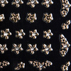 Nail stickers gold flowers with zircons