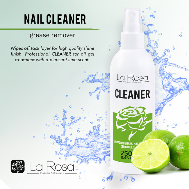 LaRosa CLEANER Nail Cleanser for gel nails 250ml SPRAY, lemon scent