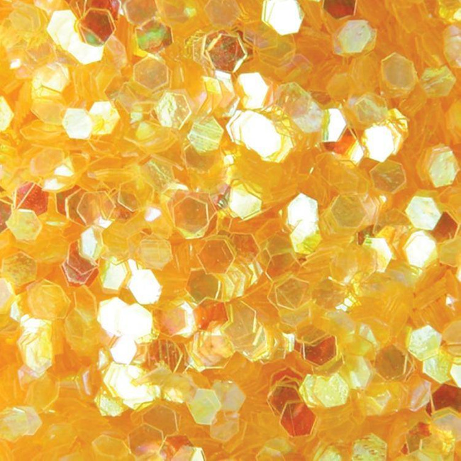 Honeycomb Hologram Glitter for Nails - Yellow