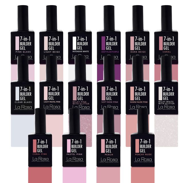 LaRosa 7-in-1 BUILDER GEL in a Bottle - PINK GLASS