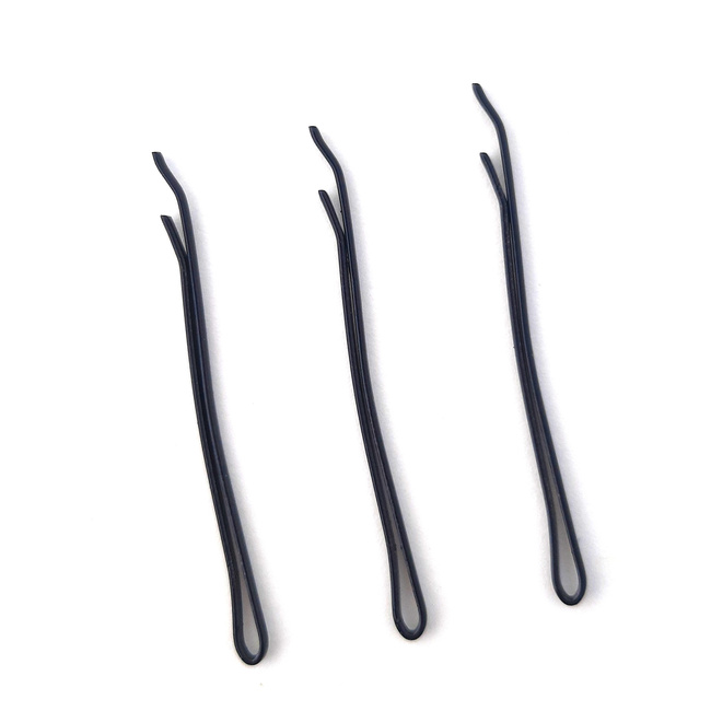 La Rosa black hair pins 4 cm